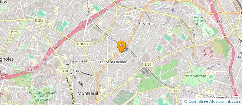 localisation de l'entreprise O'COZY6  MONTREUIL