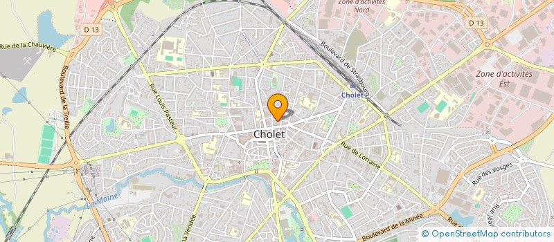 localisation de l'entreprise O'CREATION DECORS&MATIERES à CHOLET