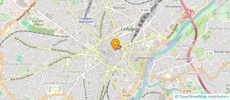 localisation de l'entreprise O'CROUSTY à LIMOGES