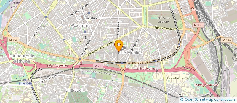 localisation de l'entreprise O D ALIMENTATION à LILLE