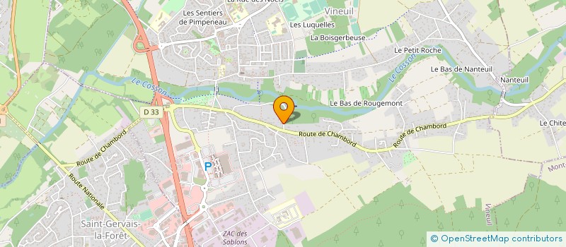 localisation de l'entreprise O.D.E. PATRIMOINE  VINEUIL