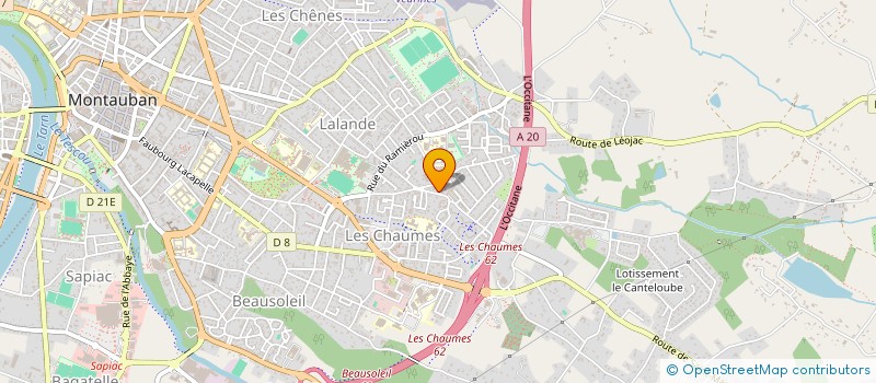 localisation de l'entreprise O. D. ETANCHEITE  MONTAUBAN