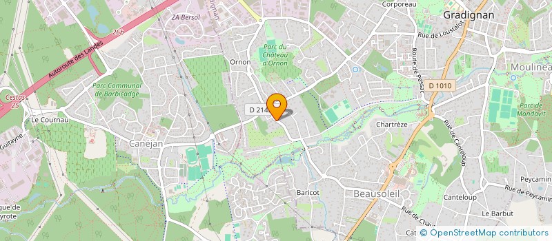 localisation de l'entreprise O.D.I.L.  GRADIGNAN