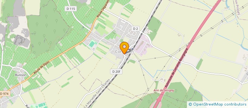 localisation de l'entreprise O.D.I.R.E.COM  CORGOLOIN