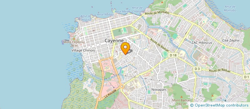 localisation de l'entreprise O DE D'OR à CAYENNE