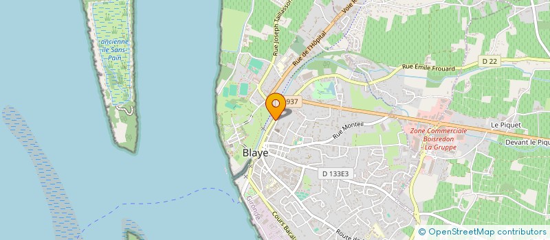 localisation de l'entreprise O'DELICE à BLAYE