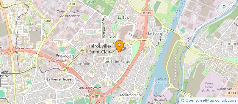 localisation de l'entreprise O'DELICE CAFE à HEROUVILLE SAINT CLAIR