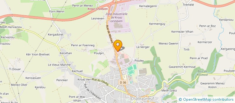 localisation de l'entreprise O' DELICES DE LA BOUL' ANGE R. à CHATEAUNEUF-DU-FAOU