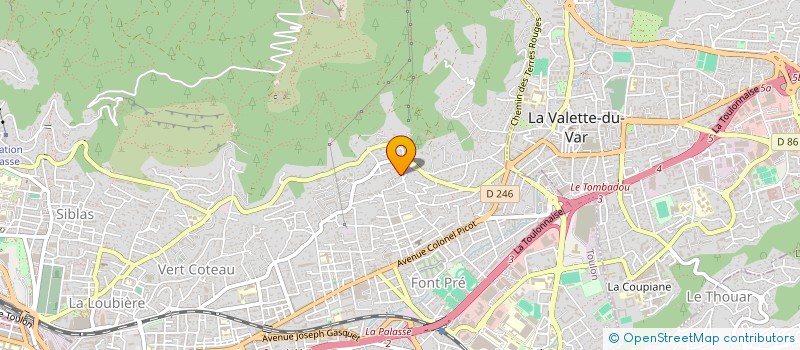 localisation de l'entreprise O DELICES EN FAMILLE  TOULON