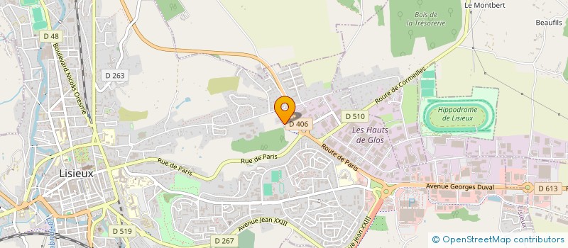 localisation de l'entreprise O'DESTOCK à LISIEUX