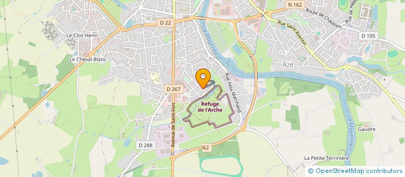 localisation de l'entreprise O'DS à CHATEAU-GONTIER-SUR-MAYENNE