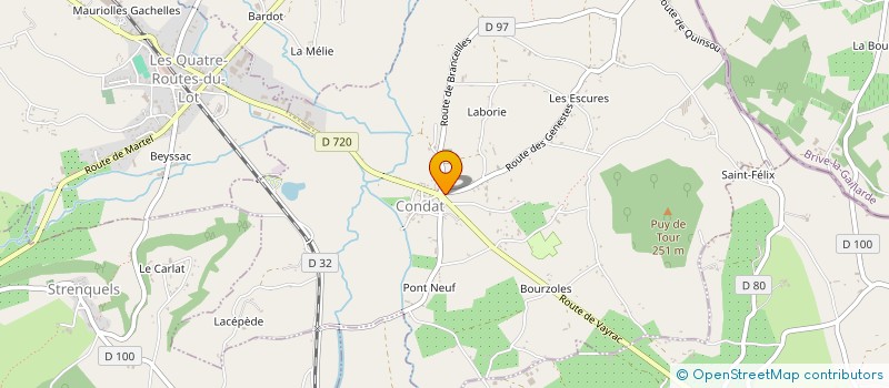 localisation de l'entreprise O DUO à CONDAT