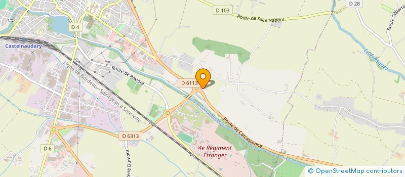 localisation de l'entreprise O.E.B.R.  CASTELNAUDARY