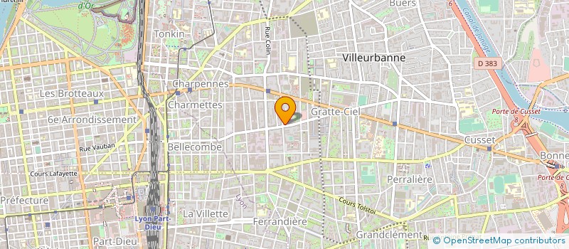 localisation de l'entreprise O.E.D OUTILLAGE EURO DIFFUSION à VILLEURBANNE
