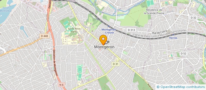 localisation de l'entreprise O'FITNESS à MONTGERON