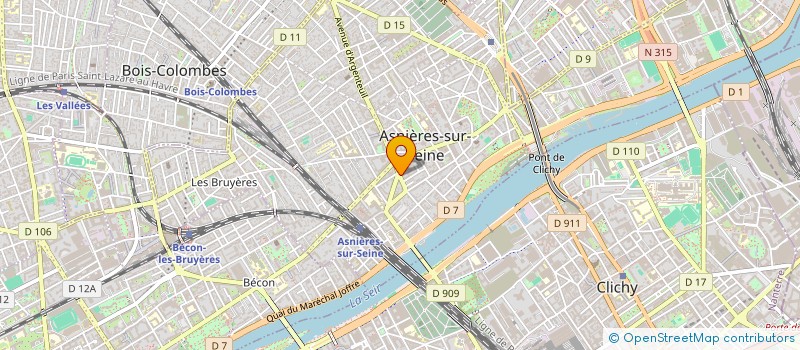 localisation de l'entreprise O'FLAME à ASNIERES-SUR-SEINE