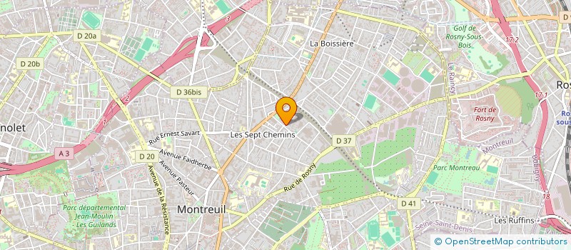 localisation de l'entreprise O' FOLIES à MONTREUIL