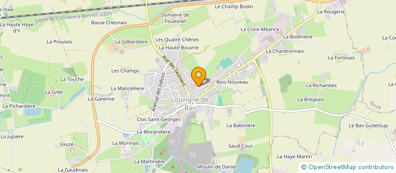 localisation de l'entreprise O.G.E.C.  LOUVIGNE-DE-BAIS