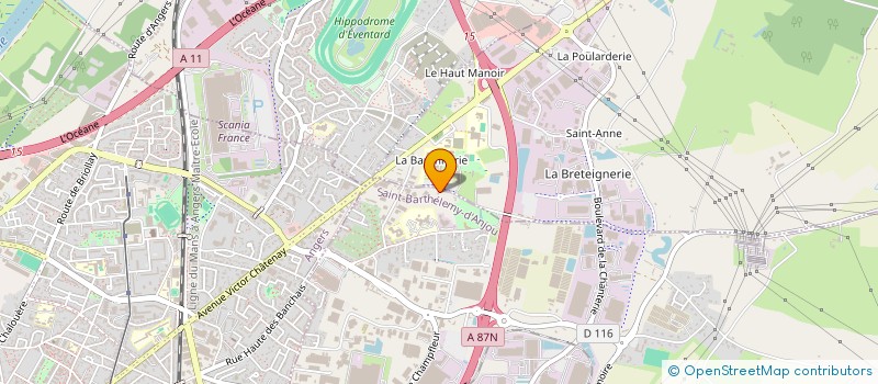 localisation de l'entreprise O.G.E.C SAINT AUBIN LA SALLE  VERRIERES-EN-ANJOU