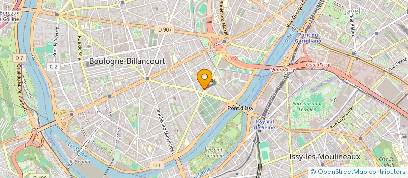 localisation de l'entreprise O'GABRIOS à BOULOGNE-BILLANCOURT