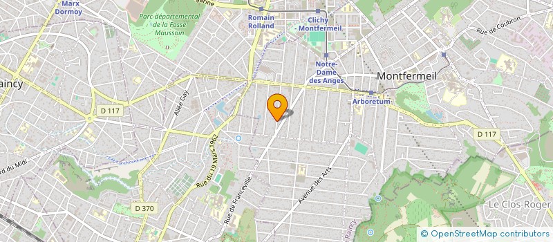 localisation de l'entreprise O' GARAGE à MONTFERMEIL