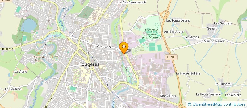 localisation de l'entreprise O'GRAND BUFFET 35  FOUGERES