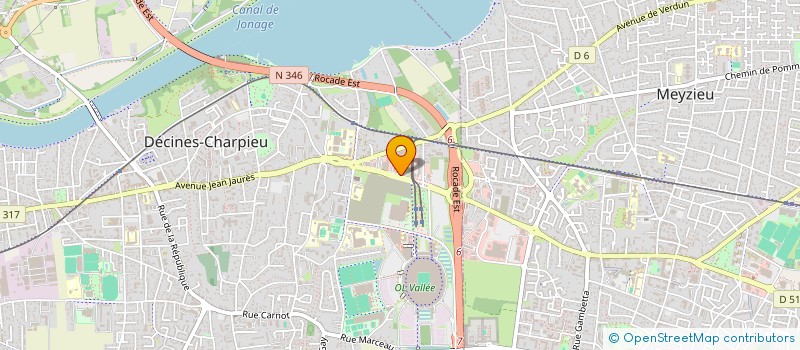 localisation de l'entreprise O'GRILL à DECINES-CHARPIEU