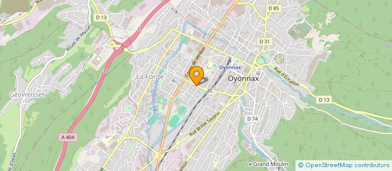 localisation de l'entreprise O.H à OYONNAX