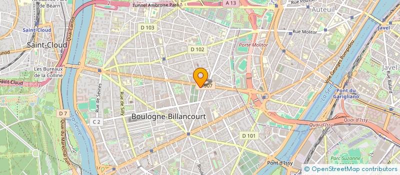 localisation de l'entreprise O.H.J. à BOULOGNE-BILLANCOURT