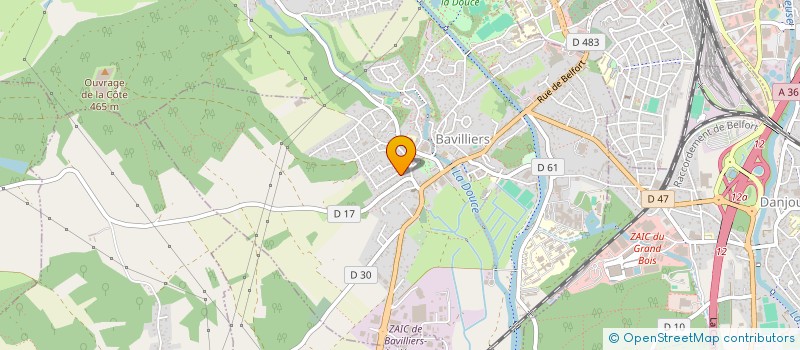 localisation de l'entreprise O.J CONSULTING à BAVILLIERS