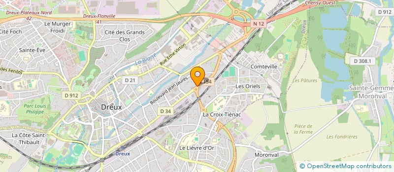 localisation de l'entreprise O.J. GANGNEUX  DREUX