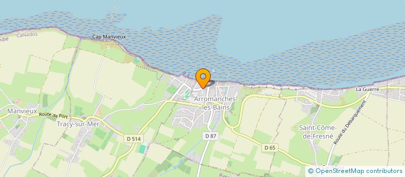 localisation de l'entreprise O'JAC à ARROMANCHES-LES-BAINS