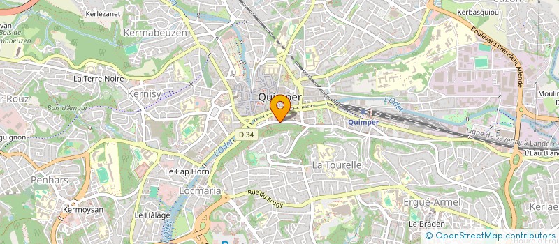 localisation de l'entreprise O'JARDIN à QUIMPER