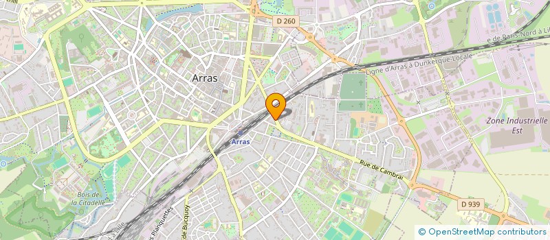 localisation de l'entreprise O.K à ARRAS