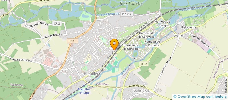 localisation de l'entreprise O.K.L.F.  BREUILLET