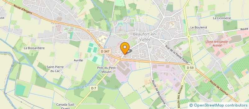 localisation de l'entreprise O.L.J. à BEAUFORT-EN-ANJOU