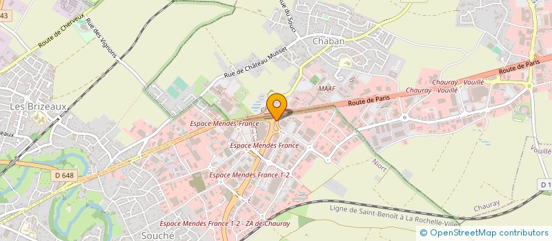 localisation de l'entreprise O LA VACHE BRASSERIE CONVIVIALE  NIORT