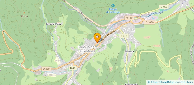 localisation de l'entreprise O.M.E.E.  SAINTE-MARIE-AUX-MINES