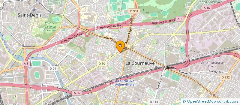 localisation de l'entreprise O.M.E.G.A. à LA COURNEUVE