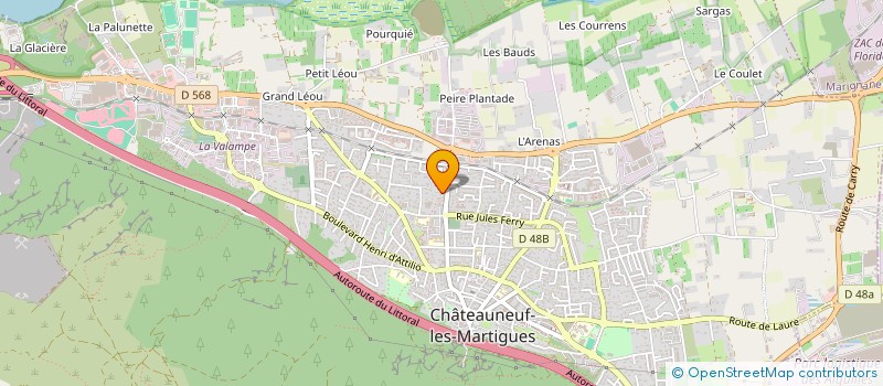localisation de l'entreprise O'MARA à CHATEAUNEUF-LES-MARTIGUES
