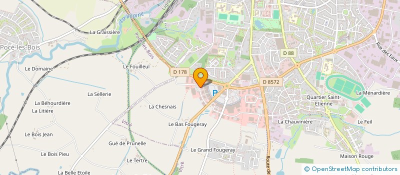 localisation de l'entreprise O'MARCHE DU FOUGERAY  VITRE