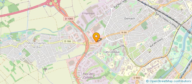 localisation de l'entreprise O'MEGA INVEST à MULHOUSE
