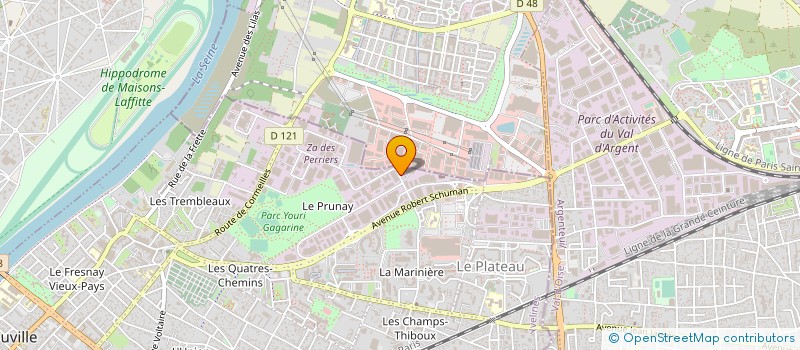 localisation de l'entreprise O'MEGA PNEUS à SARTROUVILLE