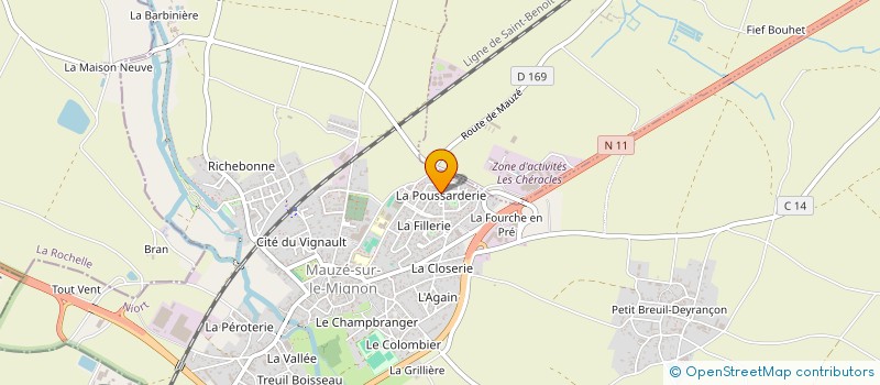 localisation de l'entreprise O' MIGNON SOURIRES  MAUZE-SUR-LE-MIGNON