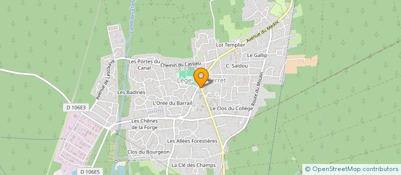 localisation de l'entreprise O'MIROIR  LEGE-CAP-FERRET