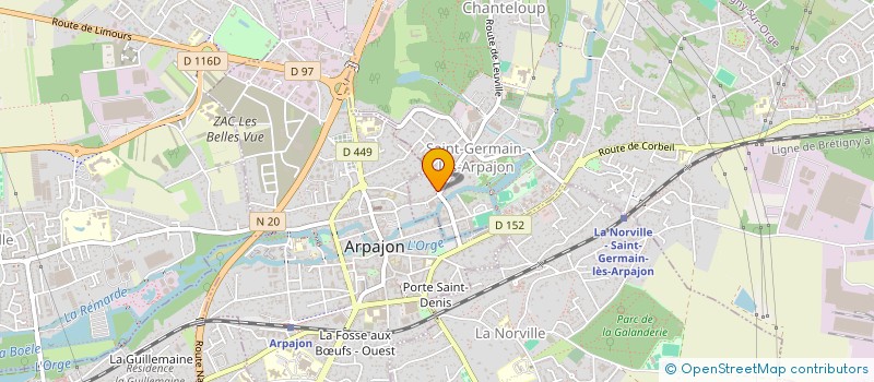 localisation de l'entreprise O'MODERN à SAINT-GERMAIN-LES-ARPAJON