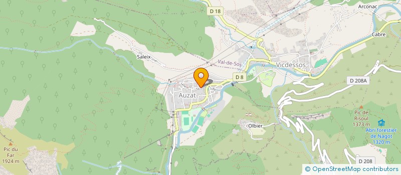 localisation de l'entreprise O'MONTAGNARD à AUZAT