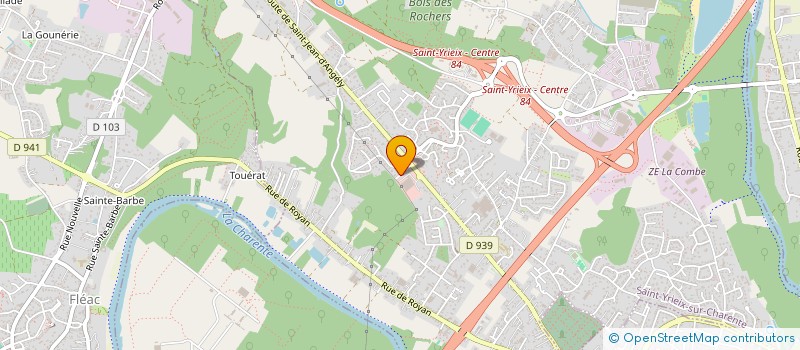 localisation de l'entreprise O.N.A OUTILLAGE NEGOCE AFFUTAGE à SAINT-YRIEIX-SUR-CHARENTE
