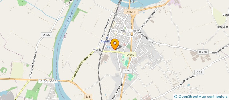 localisation de l'entreprise O N D INVEST  AIGUILLON