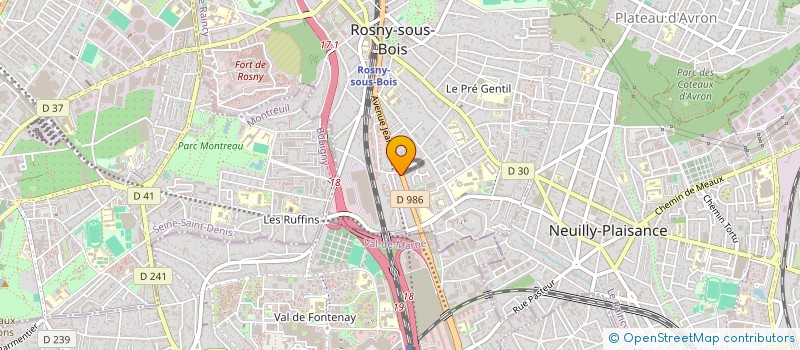 localisation de l'entreprise O.N.E CONSULTING à ROSNY-SOUS-BOIS